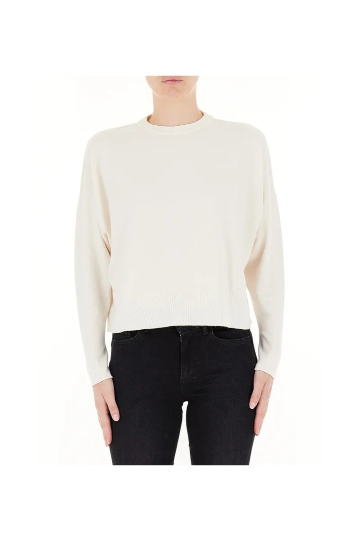 Crew neck sweater white