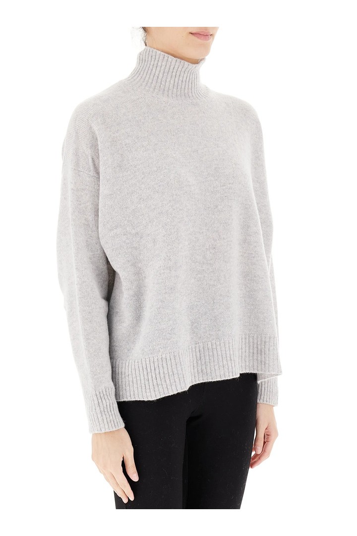 Turtleneck cashmere sweater grey