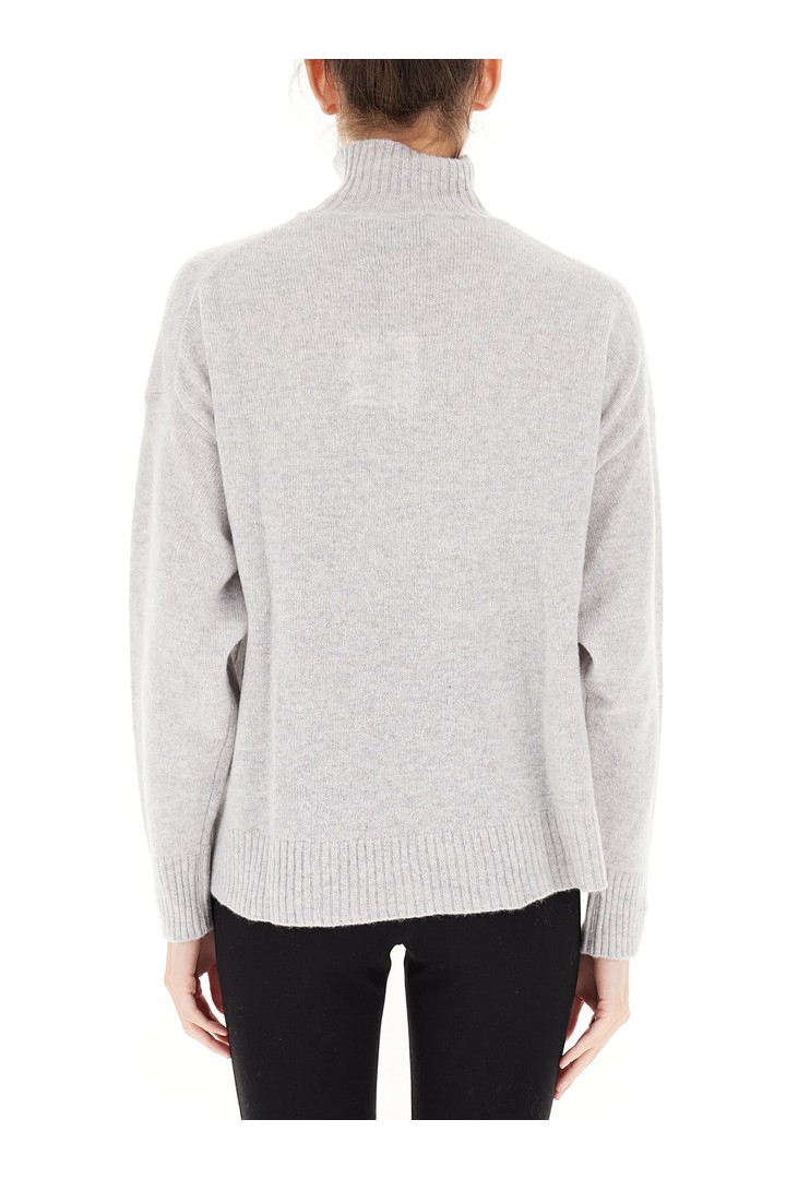 Turtleneck cashmere sweater grey