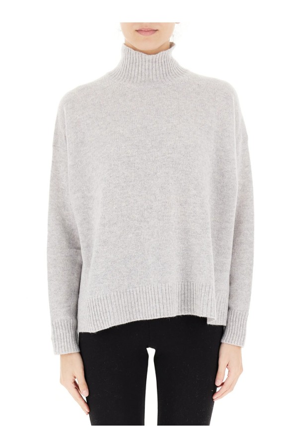 Turtleneck cashmere sweater grey