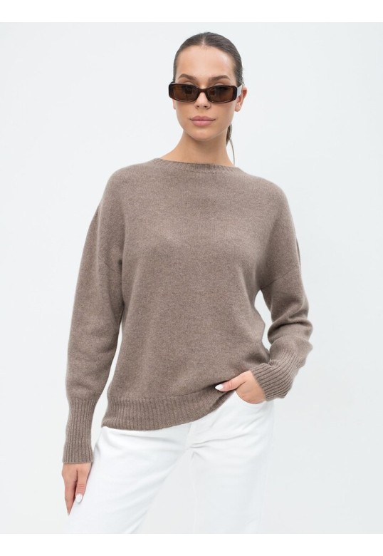 Mixed Cashmere Sweater Brown