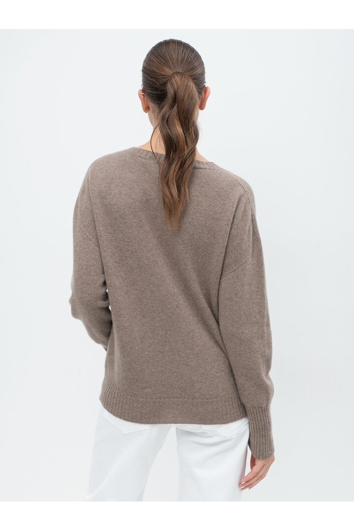 Mixed Cashmere Sweater Brown