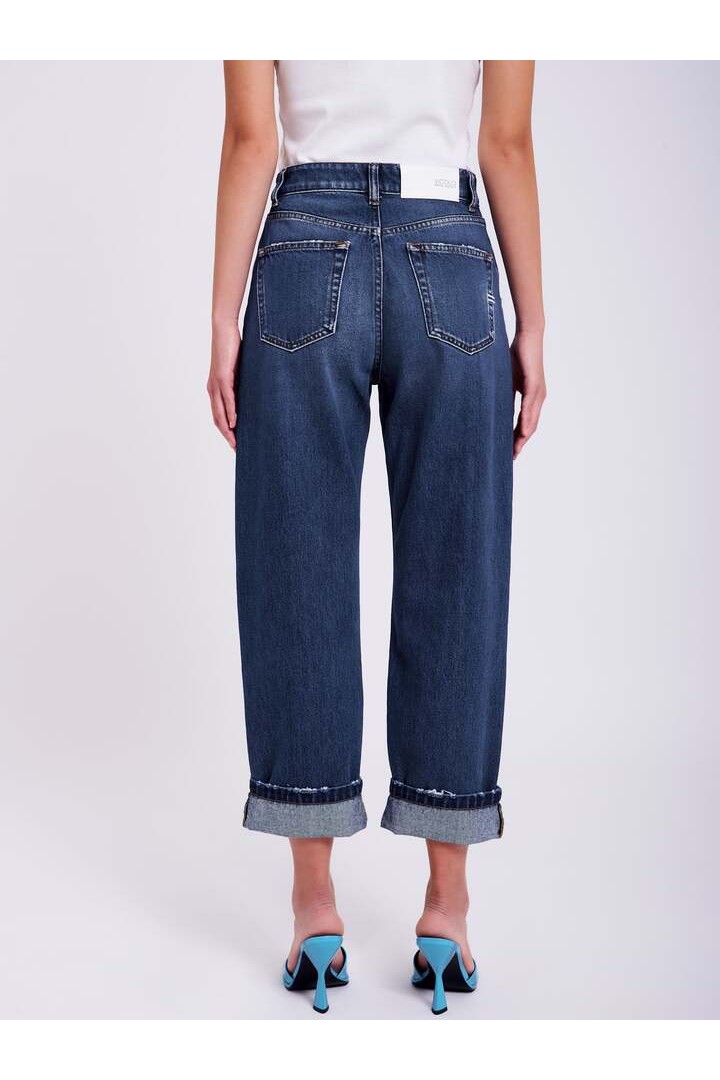Straight Cropped Jeans with Cuff