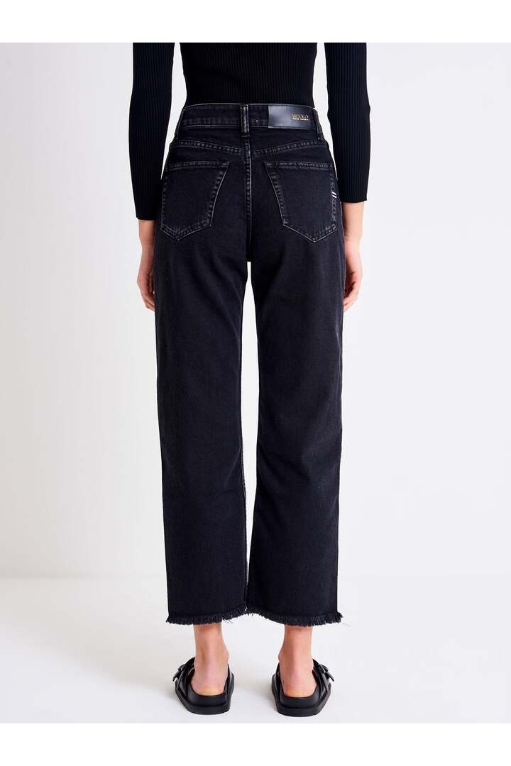 Kate jeans with frayed bottom Black