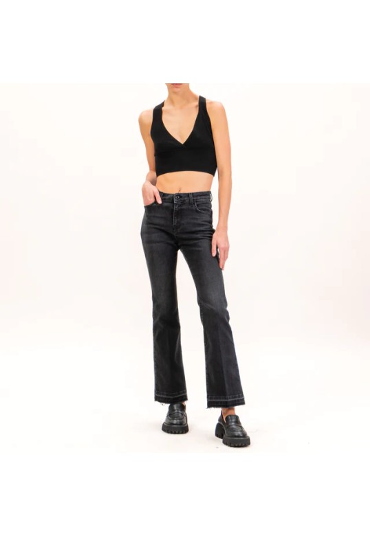 Jeans GISELE flare bootcut fit - denim black
