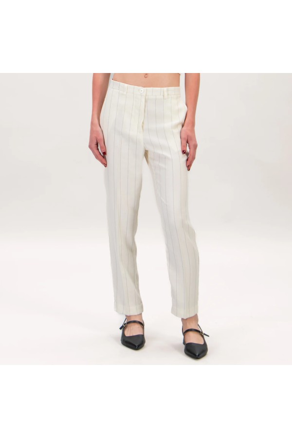 Pinstripe pants black/white