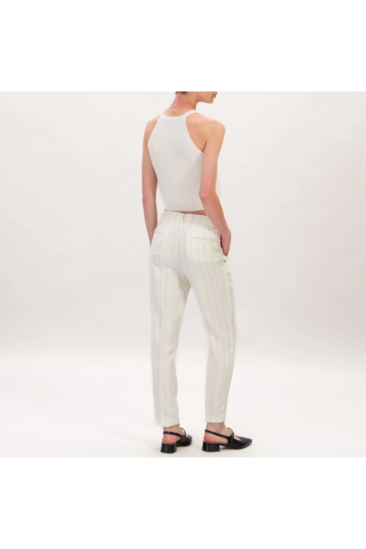 Pinstripe pants black/white