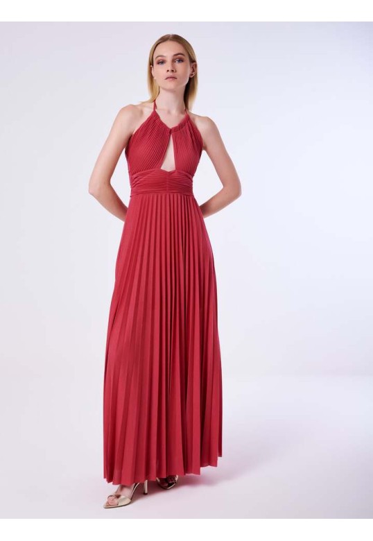 Long Lurex Dress with Tie
