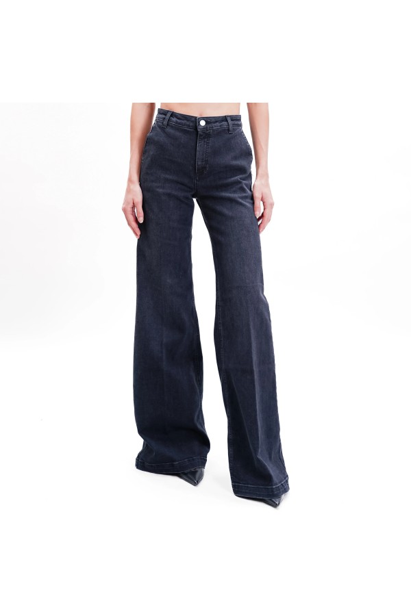 Elena Jeans wide leg black