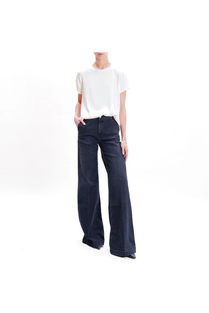 Elena Jeans wide leg black