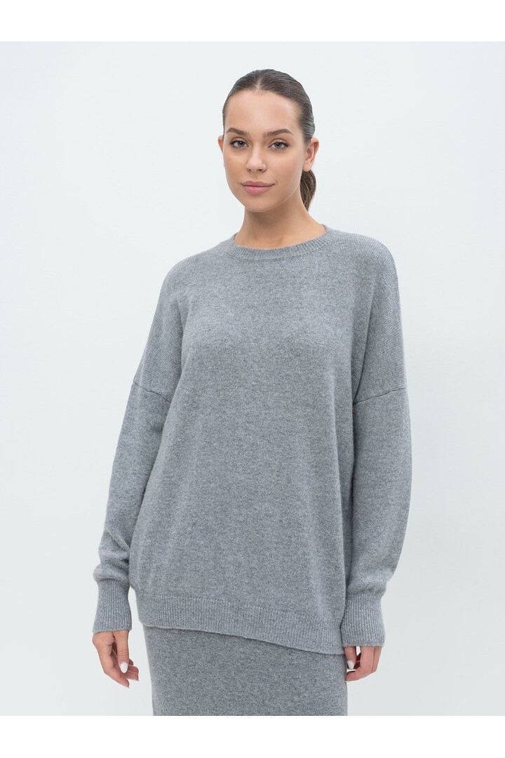 ROUND NECK PULLOVER GREY