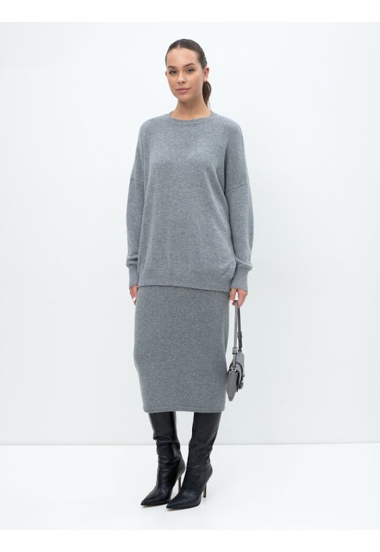 ROUND NECK PULLOVER GREY