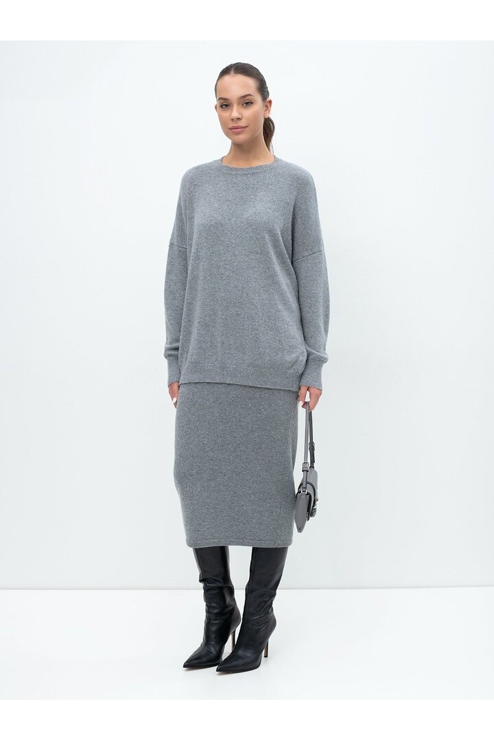 ROUND NECK PULLOVER GREY