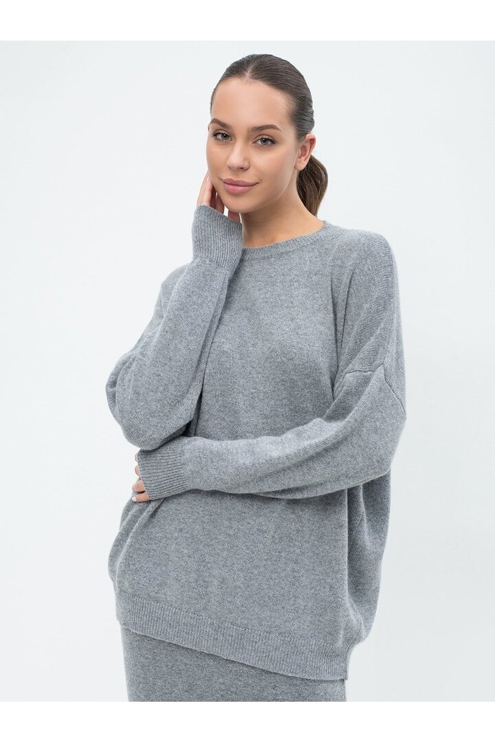 ROUND NECK PULLOVER GREY