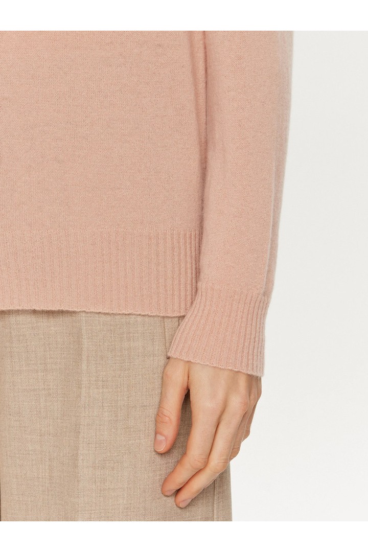 V-neck cashmere sweater pink