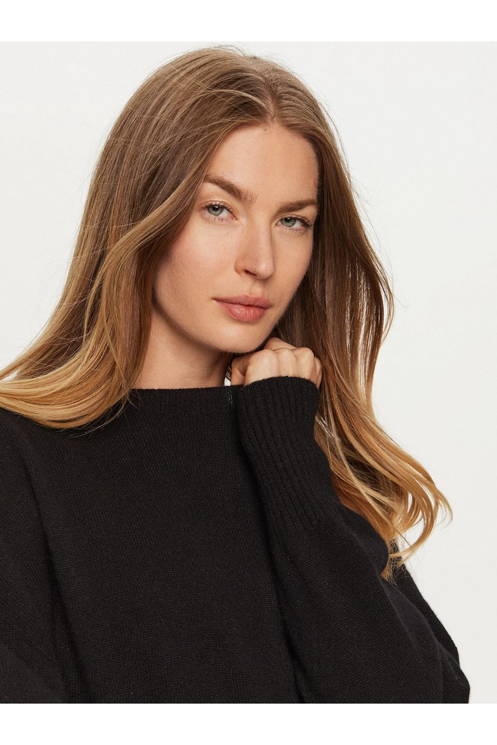 Mixed Cashmere Sweater Black