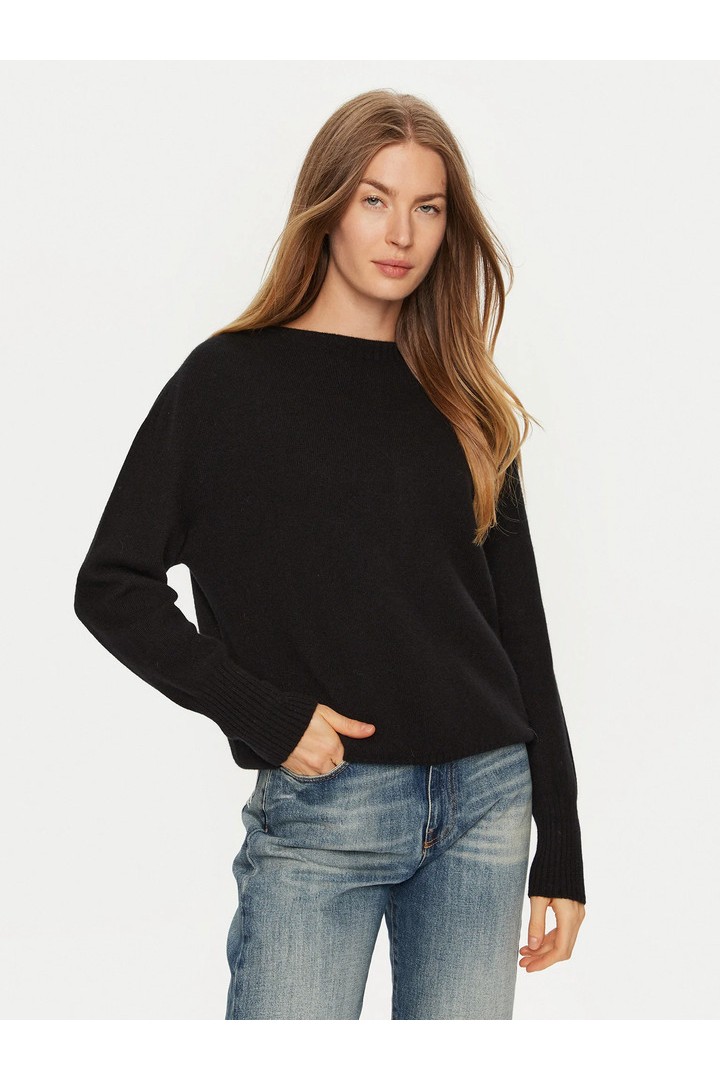 Mixed Cashmere Sweater Black