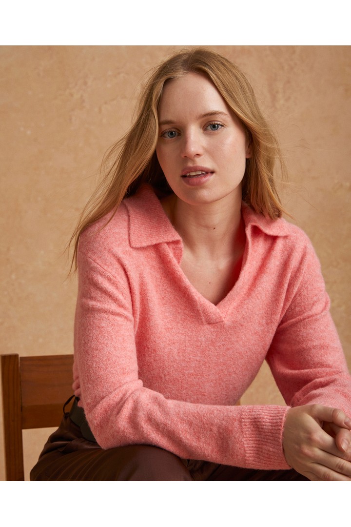 POLO SWEATER PINK