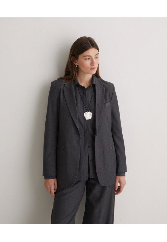 Grey wool suit jacket