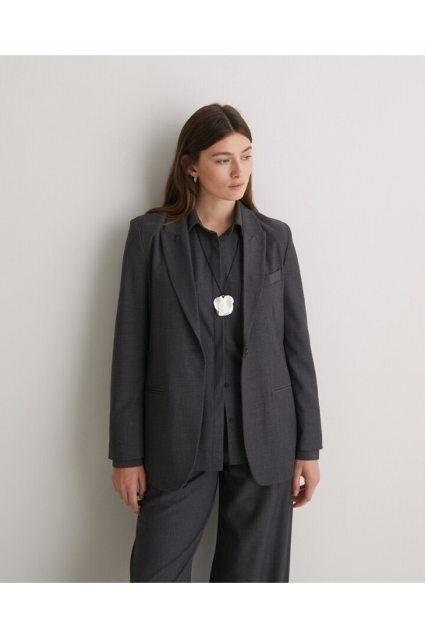 Grey wool suit jacket