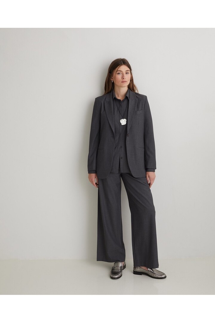 Grey wool suit jacket