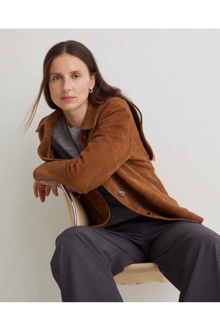 Brown 100% suede jacket