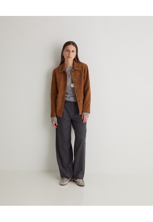 Brown 100% suede jacket