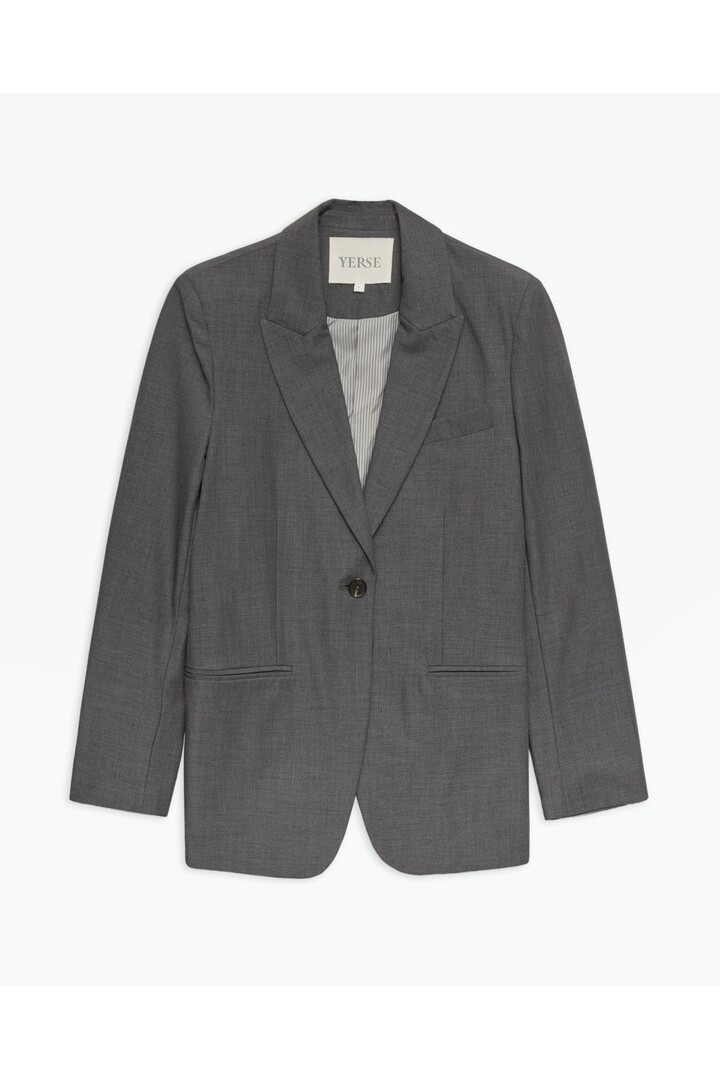 Grey wool suit jacket
