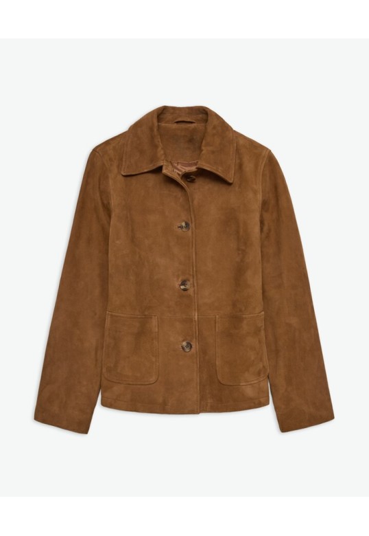 Brown 100% suede jacket