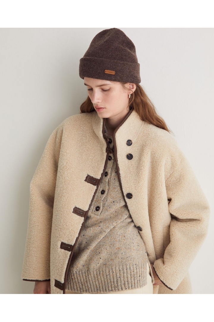 Ecru shearling coat