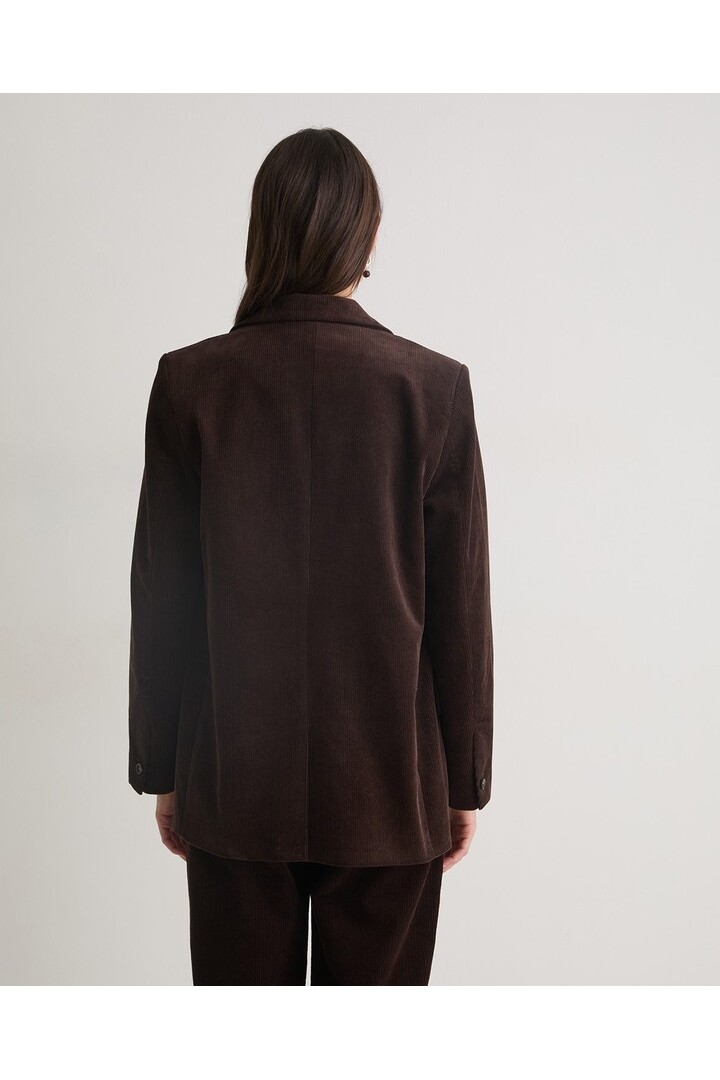 Chocolate cotton corduroy blazer