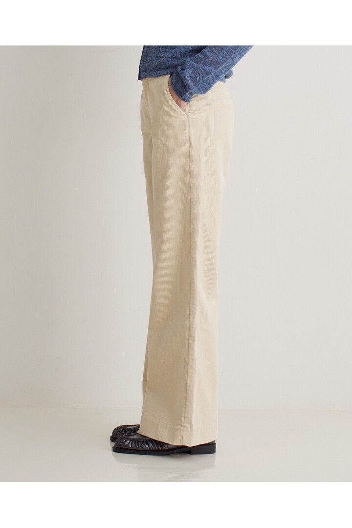 Chocolate corduroy flared trousers