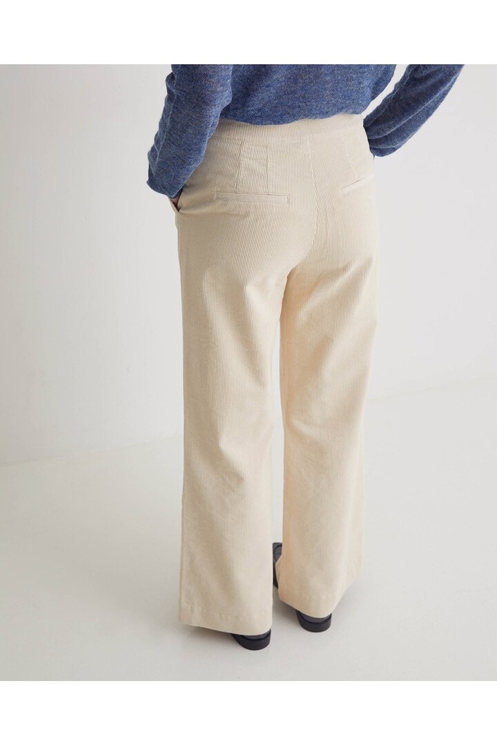 Chocolate corduroy flared trousers