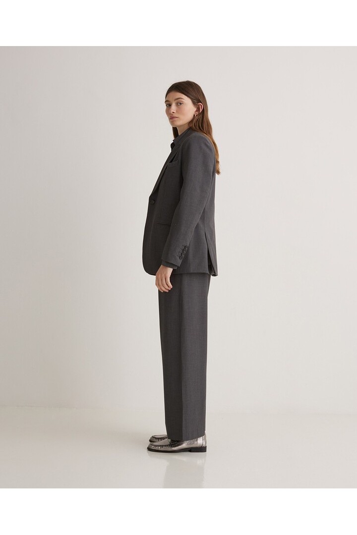 Grey wool suit jacket
