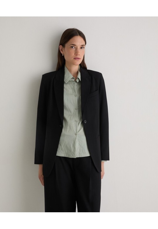 Black wool suit jacket