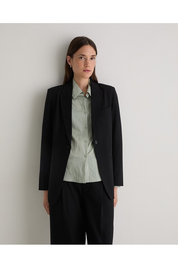 Black wool suit jacket