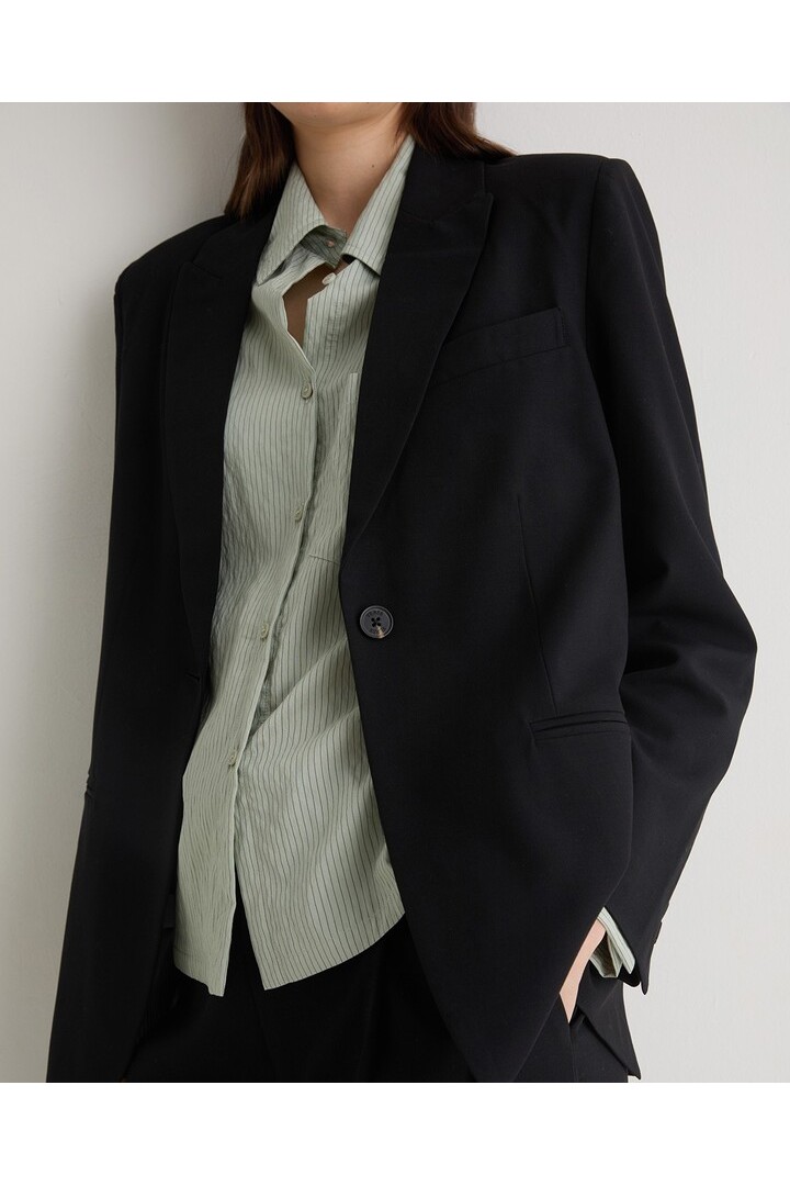 Black wool suit jacket