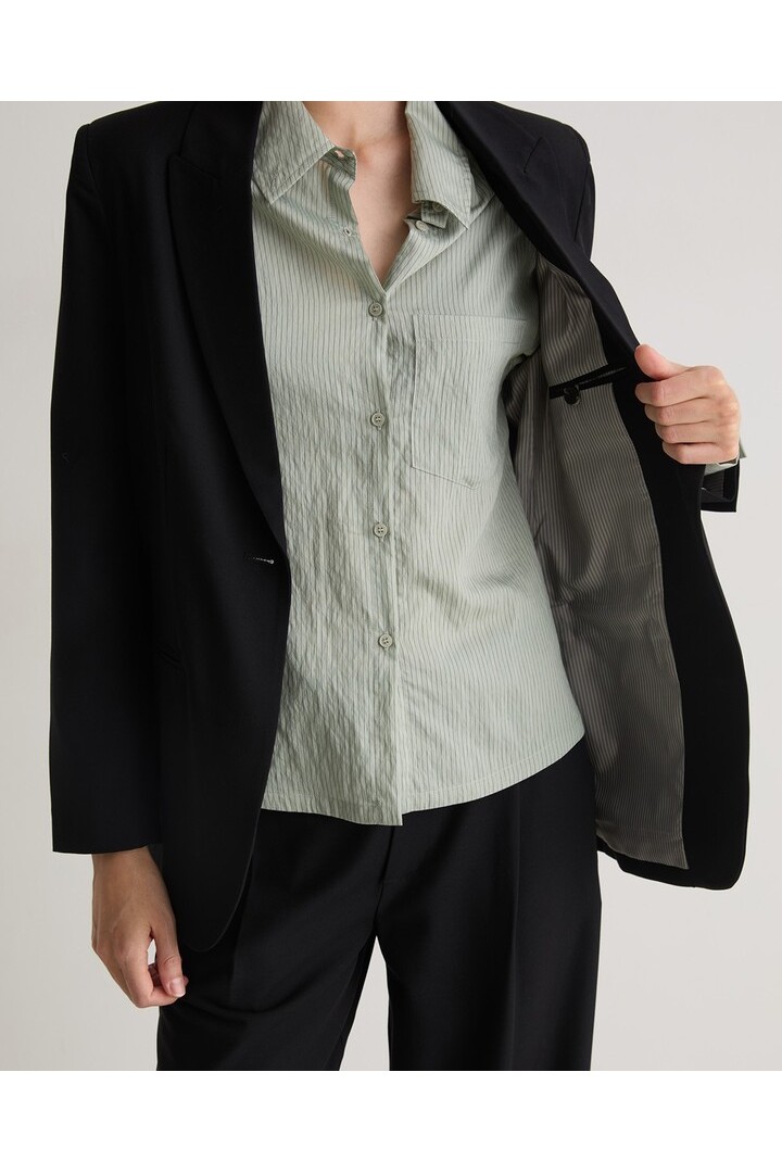 Black wool suit jacket