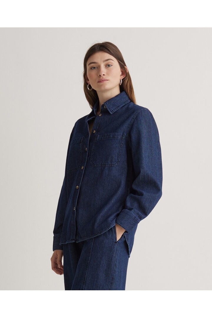 Blue denim shirt