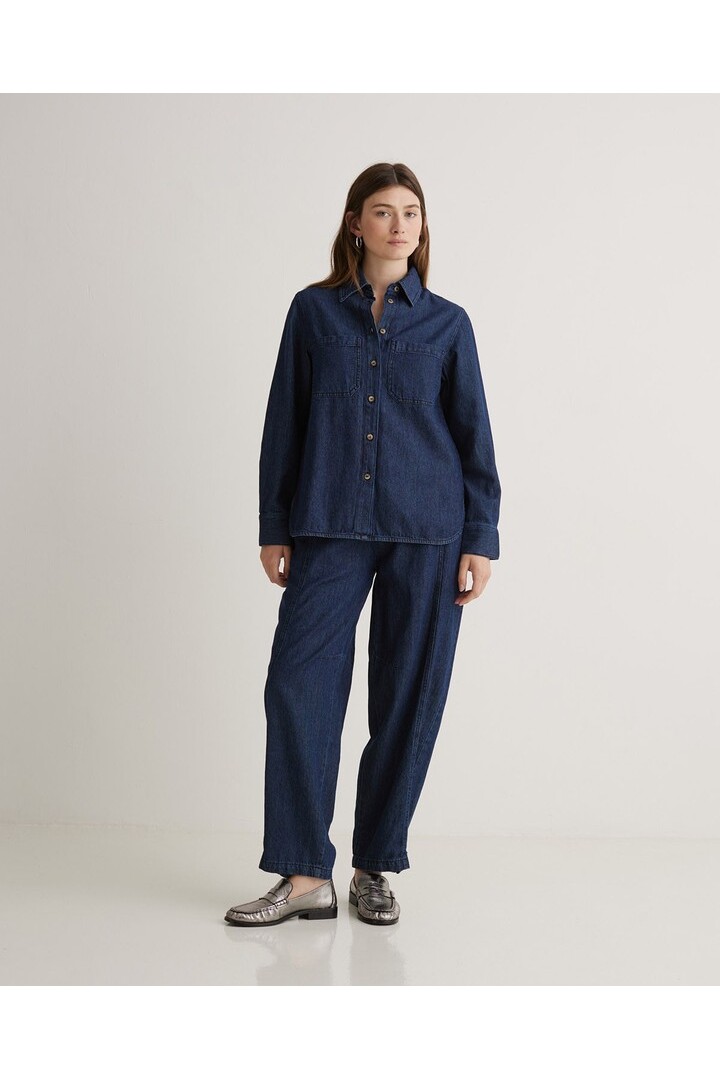 Blue denim shirt
