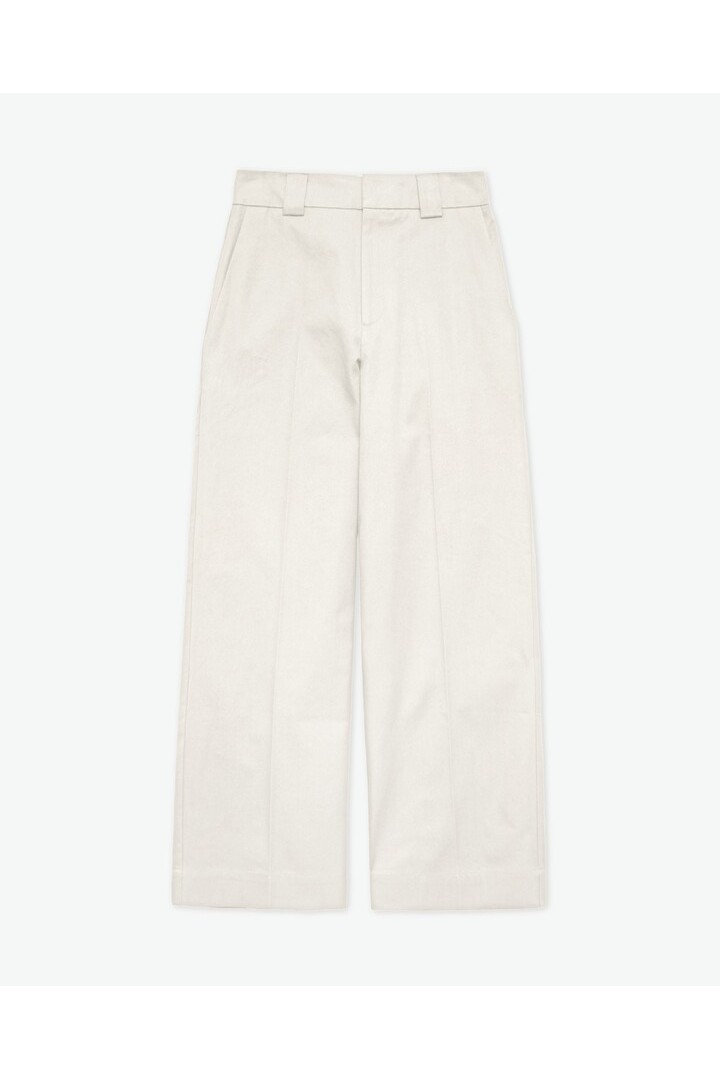 Ecru cotton regular-fit trousers