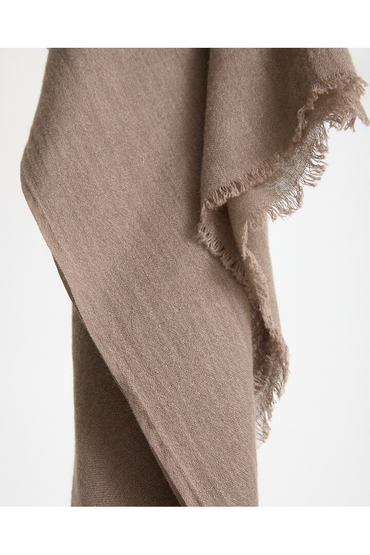 Stone wool-blend frayed foulard
