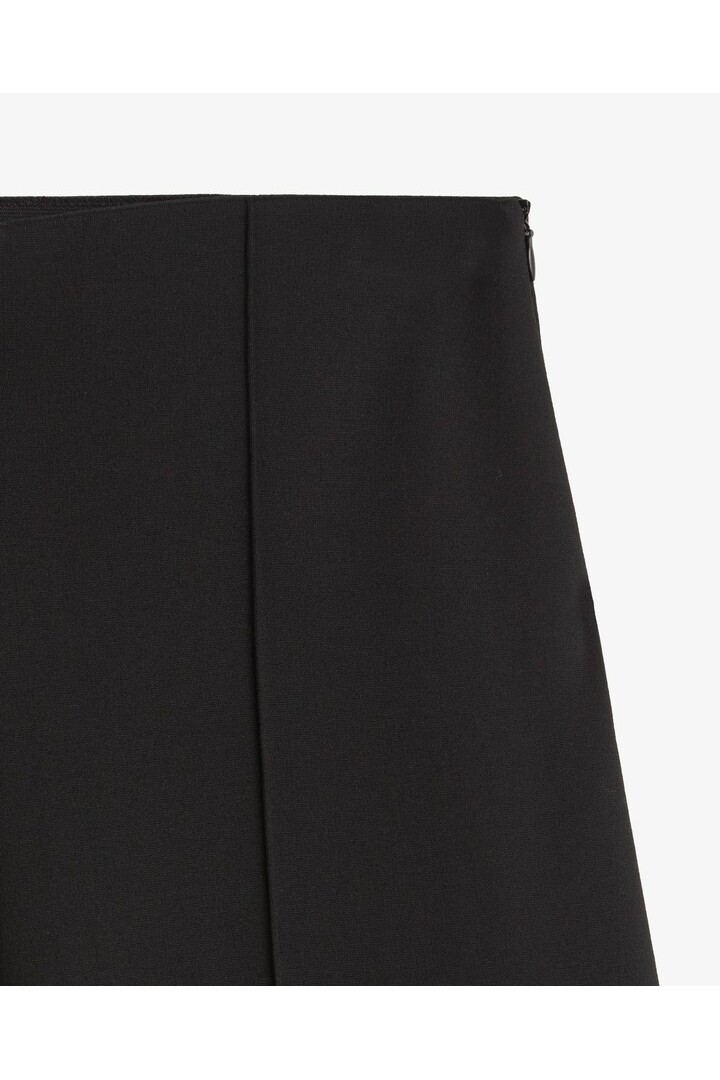 KNIT PLEATED TROUSERS BLACK