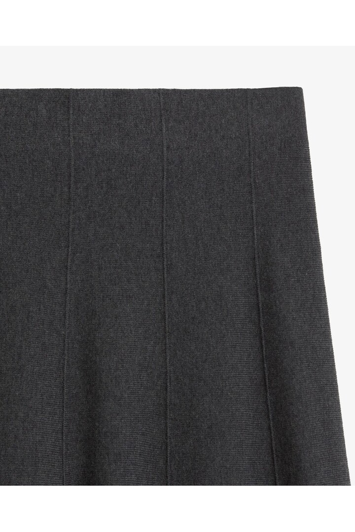 KNIT MIDI SKIRT DARK GREY
