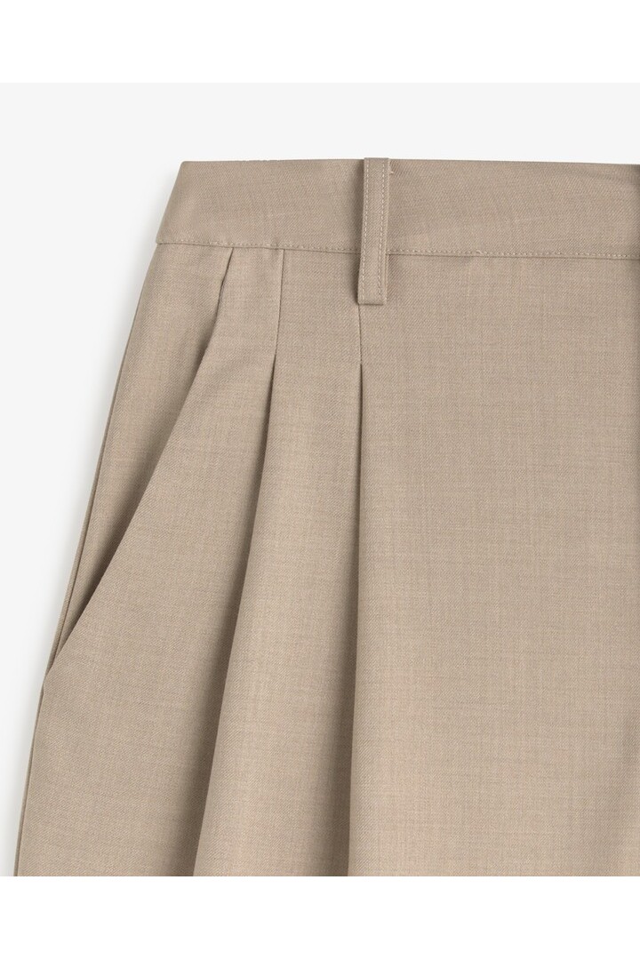 STRUCTURED WIDE-LEG SUIT TROUSERS BEIGE