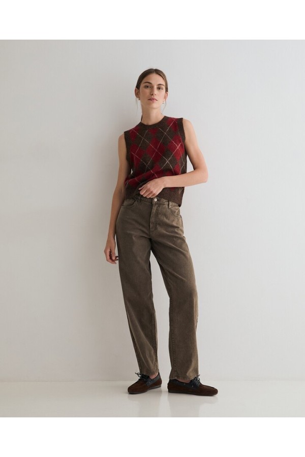 STRAIGHT JEANS CHOCOLATE