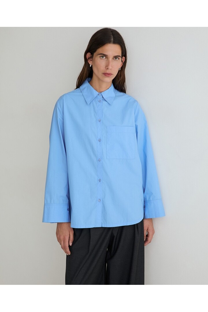 OVERSIZE POPLIN SHIRT BLUE