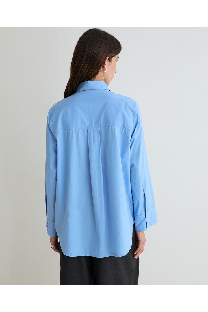 OVERSIZE POPLIN SHIRT BLUE