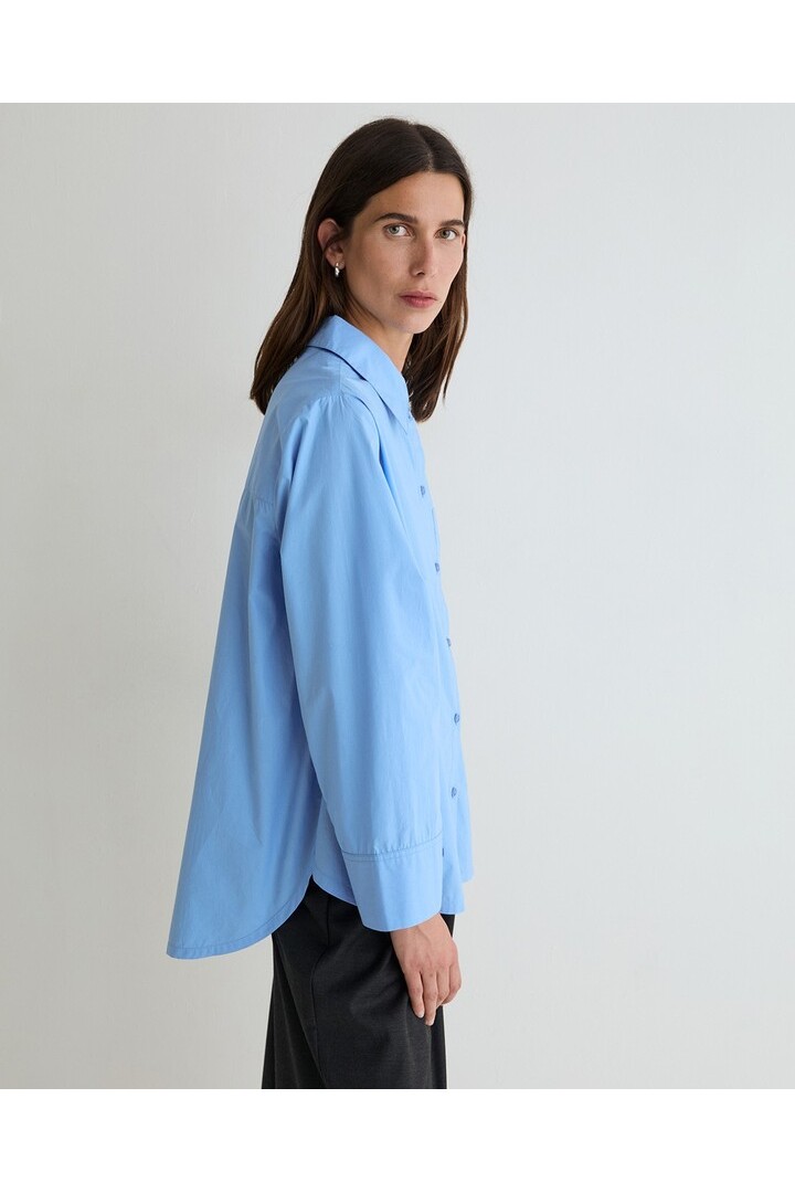 OVERSIZE POPLIN SHIRT BLUE
