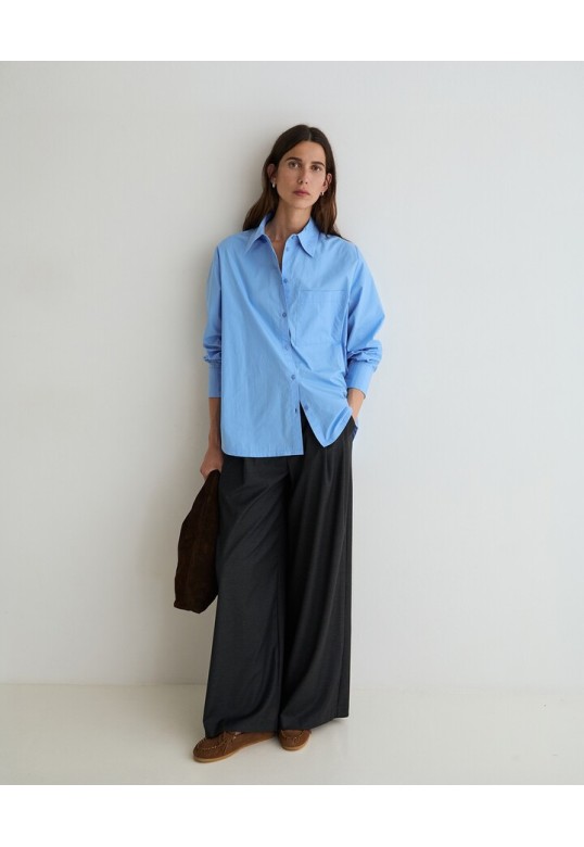 OVERSIZE POPLIN SHIRT BLUE